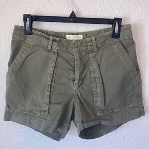 Nili Lotan army green shorts size 2